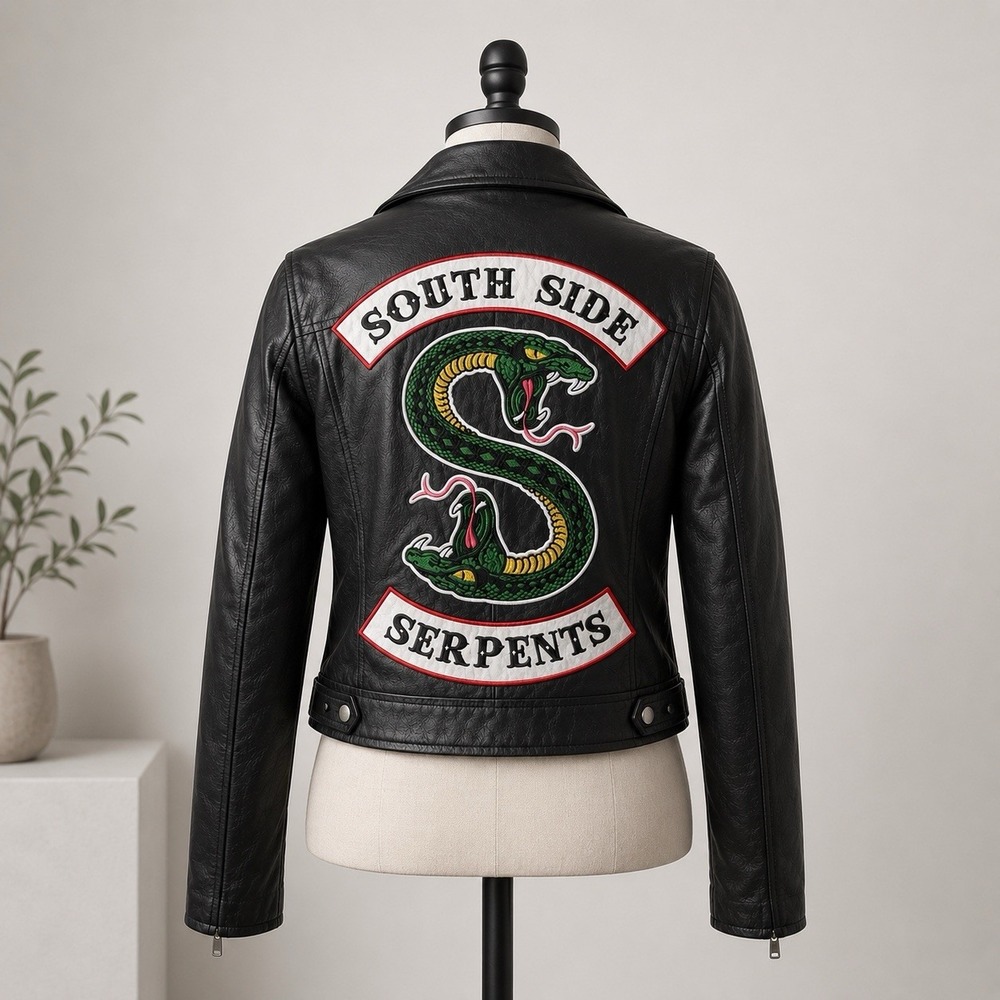 Riverdale Southside Serpents Faux Leather Biker Jacket Womens Small Hot Topic